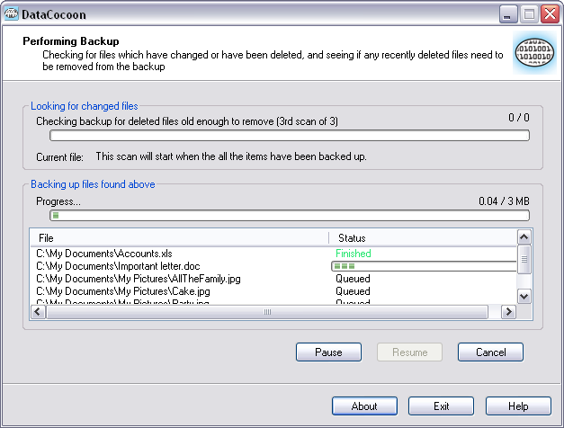 Backup Progress