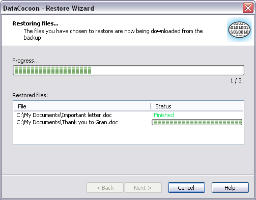 Restoring Files