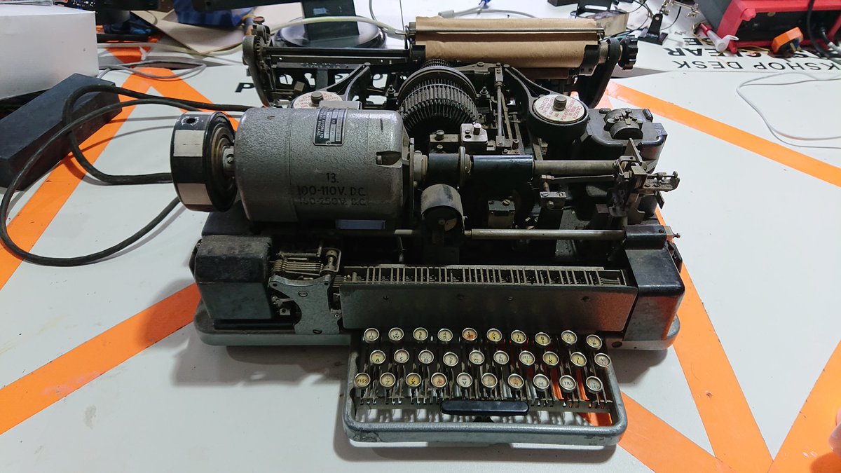 An old WWII-era teleprinter